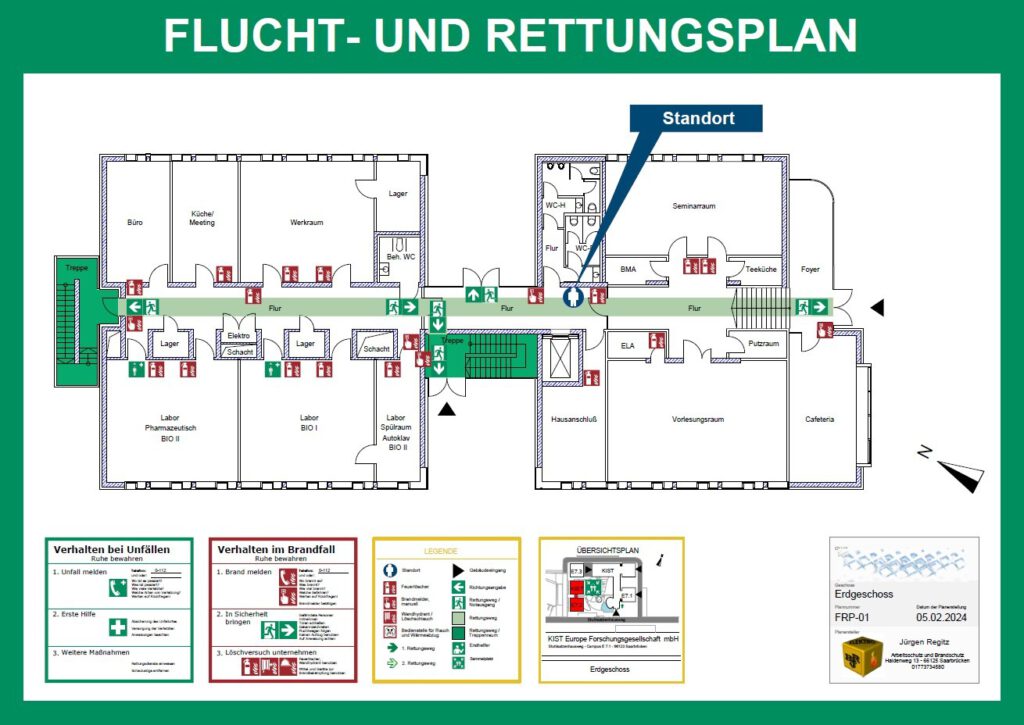 Flucht- und Rettungspläne
